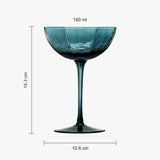 Martini & Champagne Luxury Angled Coupe Glasses 6 oz | Set of 4 | Muted Colored