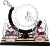 Democratic Party Wine & Whiskey Decanter Set