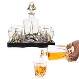 European Style Gold Wine & Whiskey Gold Twist Spiral Decanter 855ml