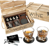 Whiskey and Spirits Gifts for Men Dad Luxurious Twist Glasses (Bullets)
