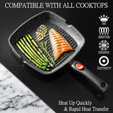 Moss & Stone 11in Nonstick Square Grill Pan