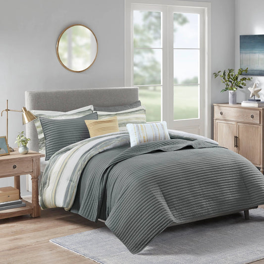 8-Piece Comforter and Coverlet Set Collection, Yellow