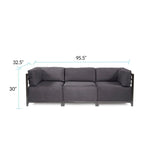 Axis 3pc Sectional Regency Gray Titanium Frame