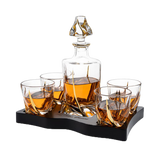 European Style Gold Wine & Whiskey Gold Twist Spiral Decanter 855ml