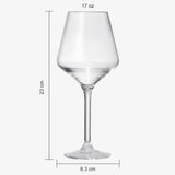 Unbreakable Stemmed Wine Glasses, Tritan Acrylic | Set of 6, (18oz)