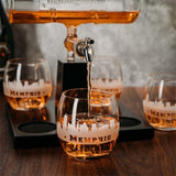 Wine & Whiskey Decanter Set 1100ml with 4 Whiskey Glasses