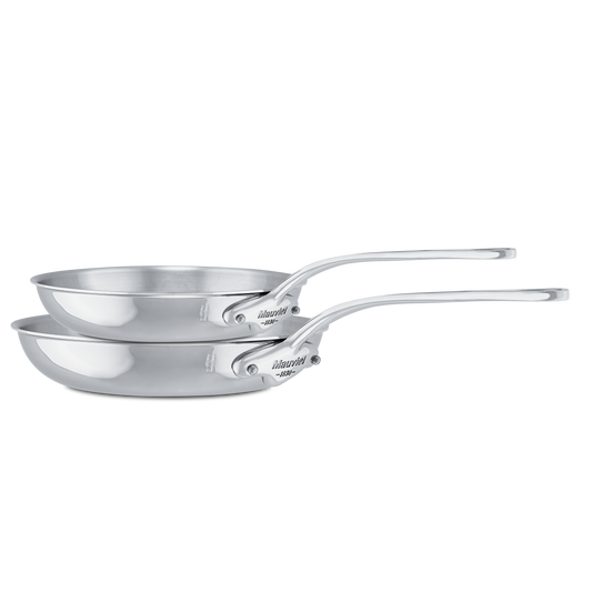 Mauviel M'COOK 5-Ply 2-Piece Frying Pan Set With Cast Stainless Steel Handles