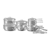 Mauviel M'COOK 5-Ply 16-Piece Cookware Set With Cast Stainless Steel Handles