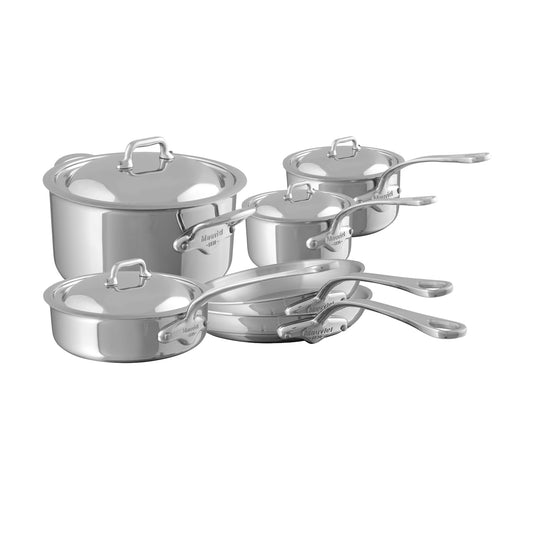 Mauviel M'COOK 5-Ply 10-Piece Cookware Set With Cast Stainless Steel Handles