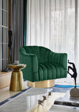 Farrah Modern Accent Chair with Plush Upholstery and Sleek Chrome Base for Stylish Living Spaces