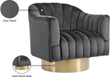 Farrah Modern Accent Chair with Plush Upholstery and Sleek Chrome Base for Stylish Living Spaces