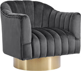 Farrah Modern Accent Chair with Plush Upholstery and Sleek Chrome Base for Stylish Living Spaces