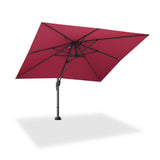 PURPLE LEAF Pool Umbrella Outdoor Cantilever Umbrella with In-ground Base