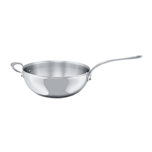 Mauviel M'COOK 5-Ply Chef Pan With Helper Handle, Cast Stainless Steel Handle, 3.8-Qt