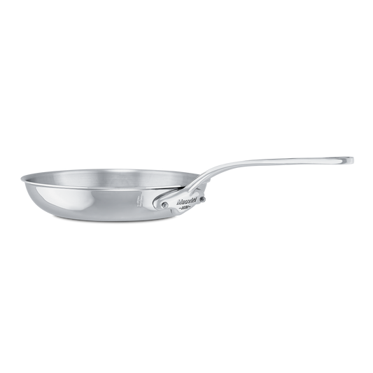 Mauviel M'COOK 5-Ply Frying Pan With Lid, Cast Stainless Steel Handle, 11-In