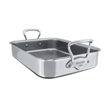 Mauviel Stainless Steel Roasting Pan With Cast Stainless Steel Handle, 9.8 x 8.6-in