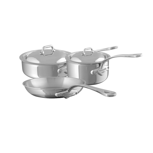 Mauviel M'COOK 5-Ply 5-Piece Cookware Set, Cast Stainless Steel Handles
