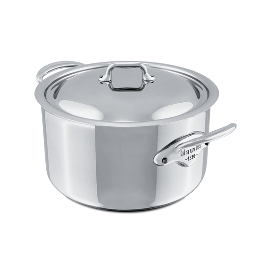 Mauviel M'COOK 5-Ply Stewpan With Lid, Cast Stainless Steel Handles