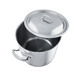 Mauviel M'COOK 5-Ply Stockpot With Lid, Cast Stainless Steel Handles, 9.7-Qt