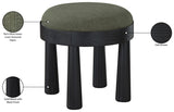Larea Linen Textured Fabric Upholstered Ottoman