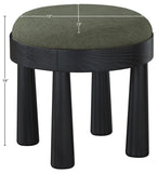 Larea Linen Textured Fabric Upholstered Ottoman
