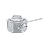 Mauviel M'MINIS Hammered Sauce Pan With Stainless Steel Handle and Lid, 0.3-Quart