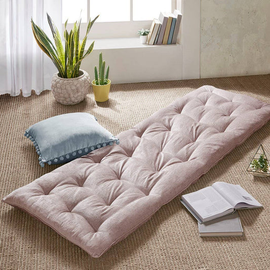 Light Weight Foldable Lounge Floor Pillow Cushion, Blush