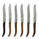 Laguiole Connoisseur Assorted Wood Steak Knives Set of 6