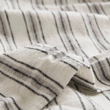3 Piece Yarn-Dyed Stripes All-Seasons Duvet Set, Grey