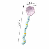 Cute Ceramic Clover Long Handle Coffee Spoon