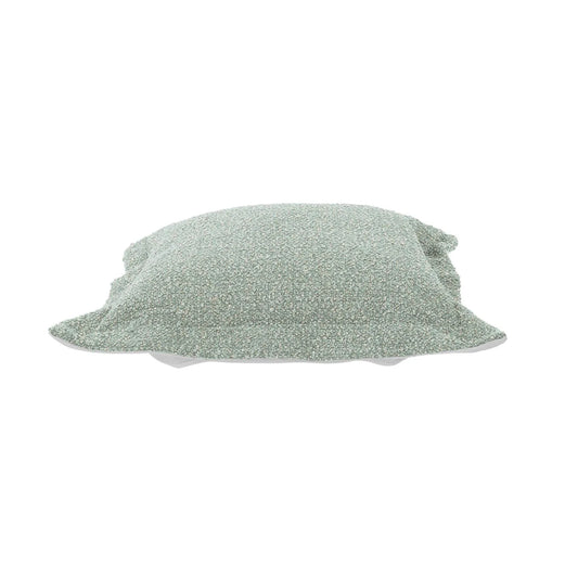 Patio Scroll Puff Ottoman Cover & Cushion- Alicante Breeze