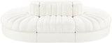 Rummi - Oval Velvet Performance Fabric Upholstered 6 Piece Modular Sectional