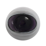 Swirled Smoke and Aubergine Torpedo Glass Vase- Short