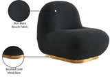 Liam Contemporary Accent Chair with Gold Metal Base - Stylish Comfort for Any Room Decor