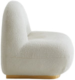 Liam Contemporary Accent Chair with Gold Metal Base - Stylish Comfort for Any Room Decor