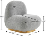Liam Contemporary Accent Chair with Gold Metal Base - Stylish Comfort for Any Room Decor