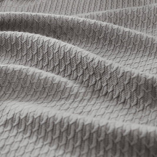 All-Season Egyptian Cotton Woven Bedding Blanket, Grey