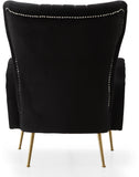 Opera Velvet Accent Chair - Contemporary Plush Design with Elegant Gold Legs for Stylish Living Spaces