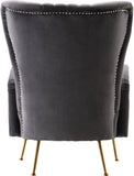 Opera Velvet Accent Chair - Contemporary Plush Design with Elegant Gold Legs for Stylish Living Spaces