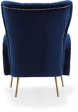 Opera Velvet Accent Chair - Contemporary Plush Design with Elegant Gold Legs for Stylish Living Spaces
