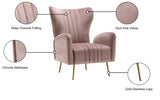 Opera Velvet Accent Chair - Contemporary Plush Design with Elegant Gold Legs for Stylish Living Spaces