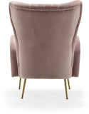 Opera Velvet Accent Chair - Contemporary Plush Design with Elegant Gold Legs for Stylish Living Spaces