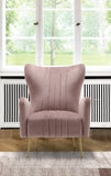 Opera Velvet Accent Chair - Contemporary Plush Design with Elegant Gold Legs for Stylish Living Spaces
