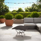 Puff Ottoman Cover Seascape Charcoal -Cover Only