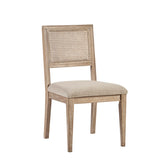[Set of 2] Modern Farmhouse Dining Chairs with Cane Back