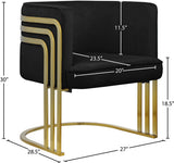 Rays Luxe Velvet Accent Chair with Brushed Gold Legs - Stylish Contemporary Seating for Any Room