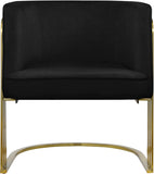 Rays Luxe Velvet Accent Chair with Brushed Gold Legs - Stylish Contemporary Seating for Any Room