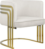 Rays Luxe Velvet Accent Chair with Brushed Gold Legs - Stylish Contemporary Seating for Any Room