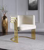 Rays Luxe Velvet Accent Chair with Brushed Gold Legs - Stylish Contemporary Seating for Any Room