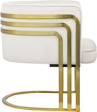 Rays Luxe Velvet Accent Chair with Brushed Gold Legs - Stylish Contemporary Seating for Any Room